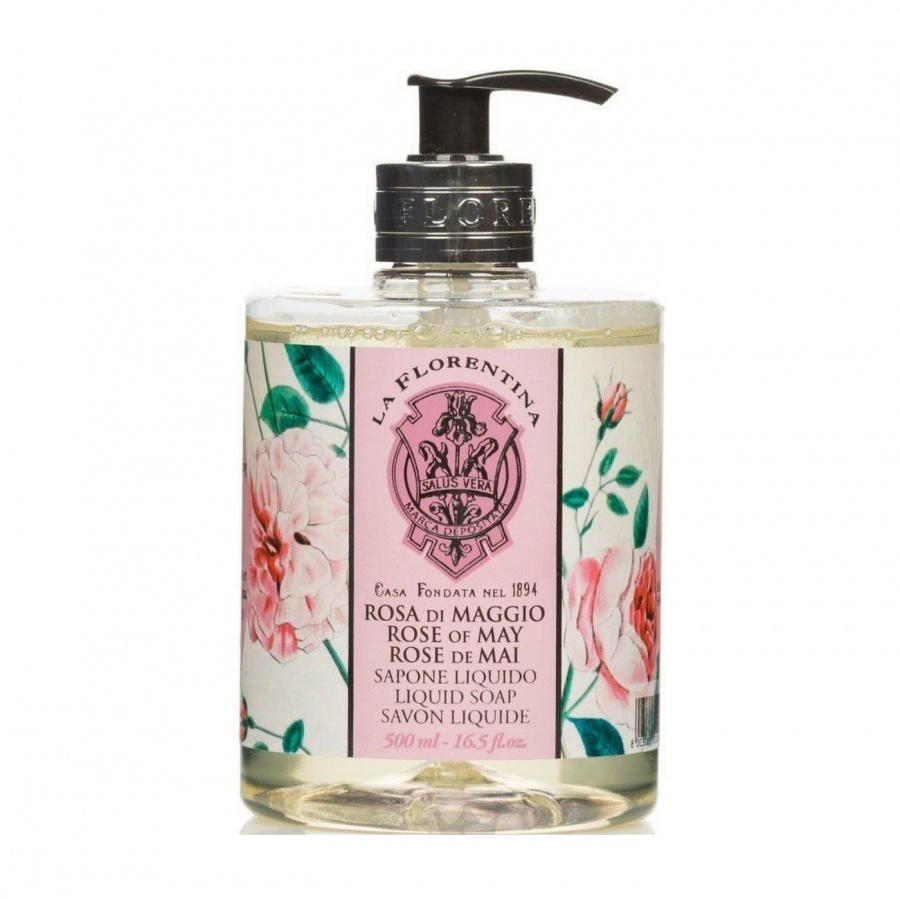 Жидкое мыло с оливковым маслом и экстрактом майской розы Liquid Soap Rose of May, La Florentina, 500 мл