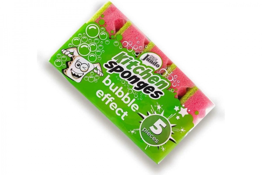 Губки для мытья посуды Bubble Effect, Jundo, 5 шт.