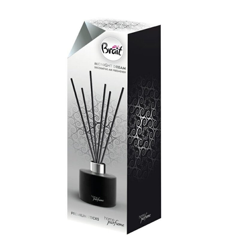 Декоративный премиальный освежитель воздуха с палочками Прикосновение ночи Home Perfume Premium Sticks Night Touch, Brait, 100 мл