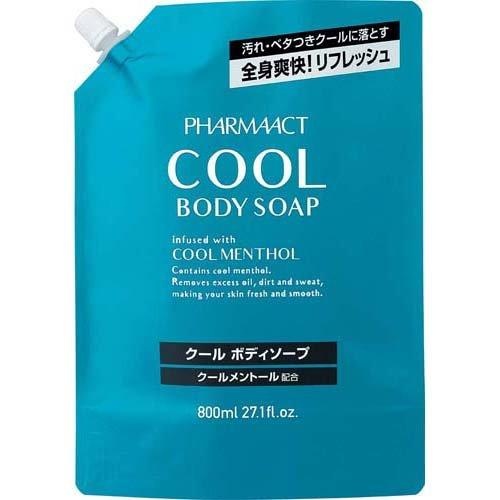 Гель для душа с ментолом и Алоэ  Cool Body Soap, Pharmaact, 800 мл (запасной блок)