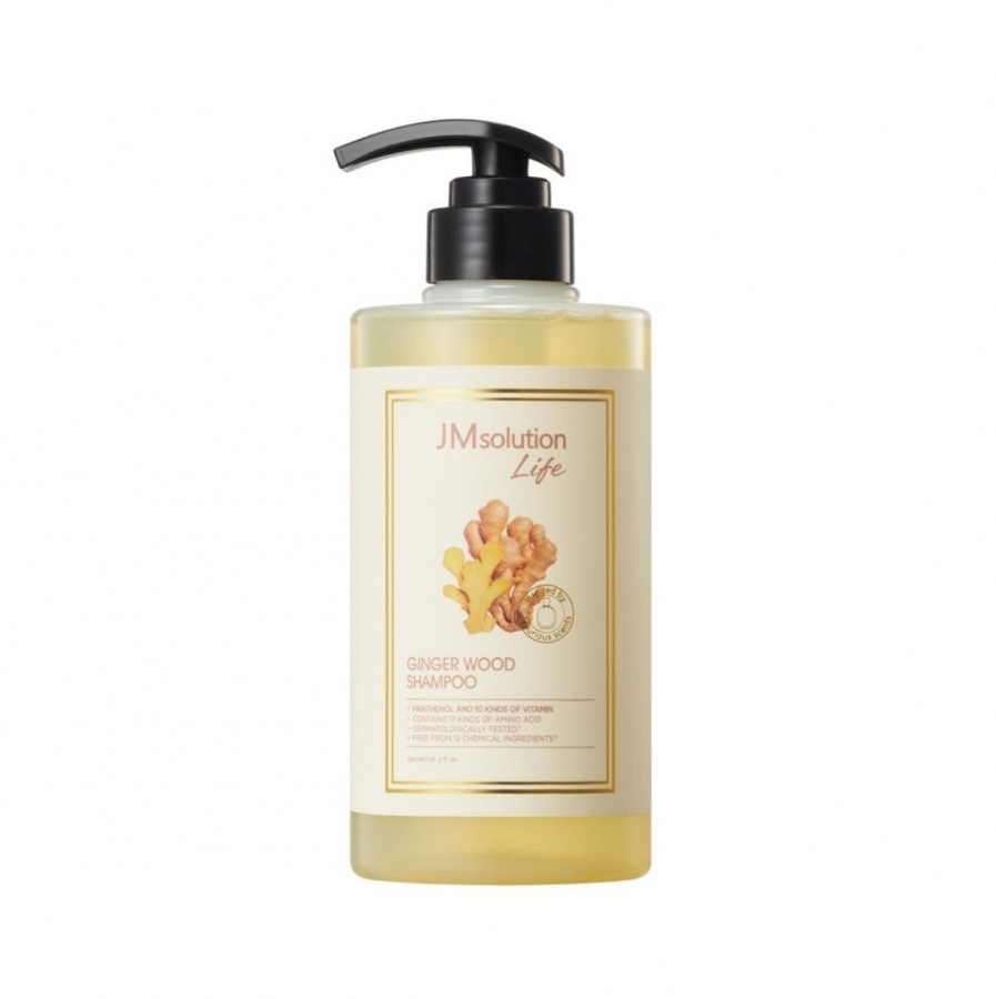 Шампунь для волос с экстрактом имбирного дерева, GINGER WOOD SHAMPOO, JM Solution, 500 г