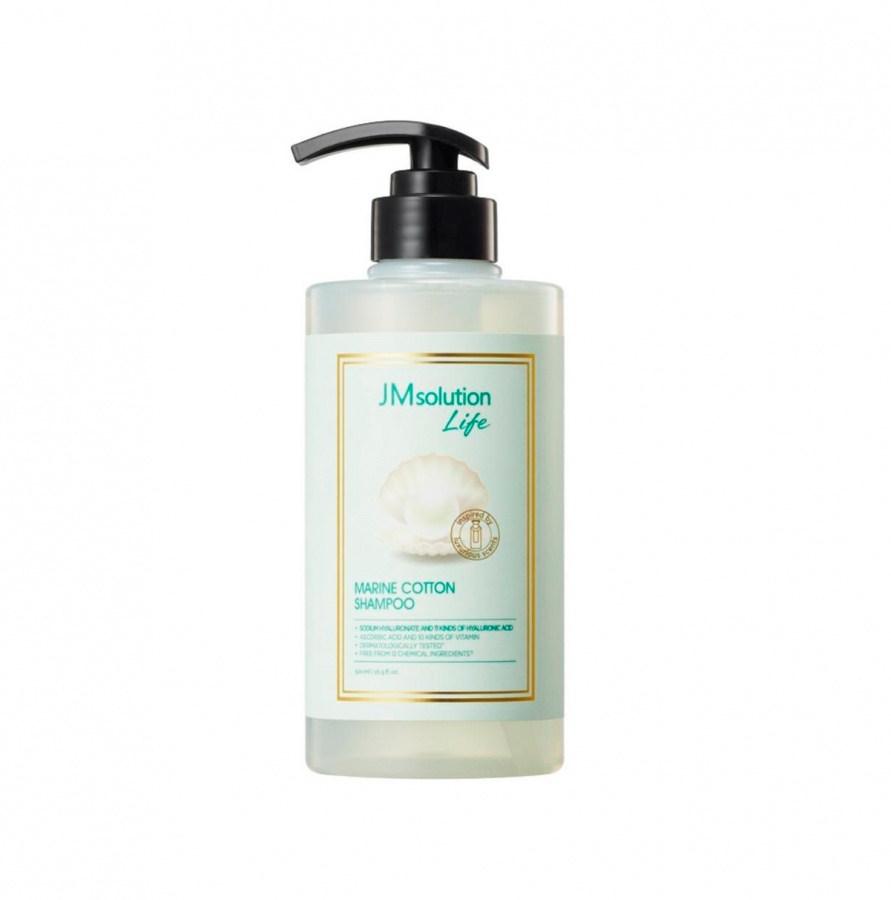 Шампунь для волос с экстрактом морского хлопка, Life Marine Cotton Shampoo, JM Solution, 500 г Шампунь для волос с экстрактом морского хлопка, Life Marine Cotton Shampoo, JM Solution, 500 г