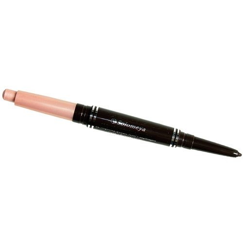 Перламутровые тени + карандаш Тон 02 Розово-персиковые перламутровые/темно-коричневый, Solomeya 