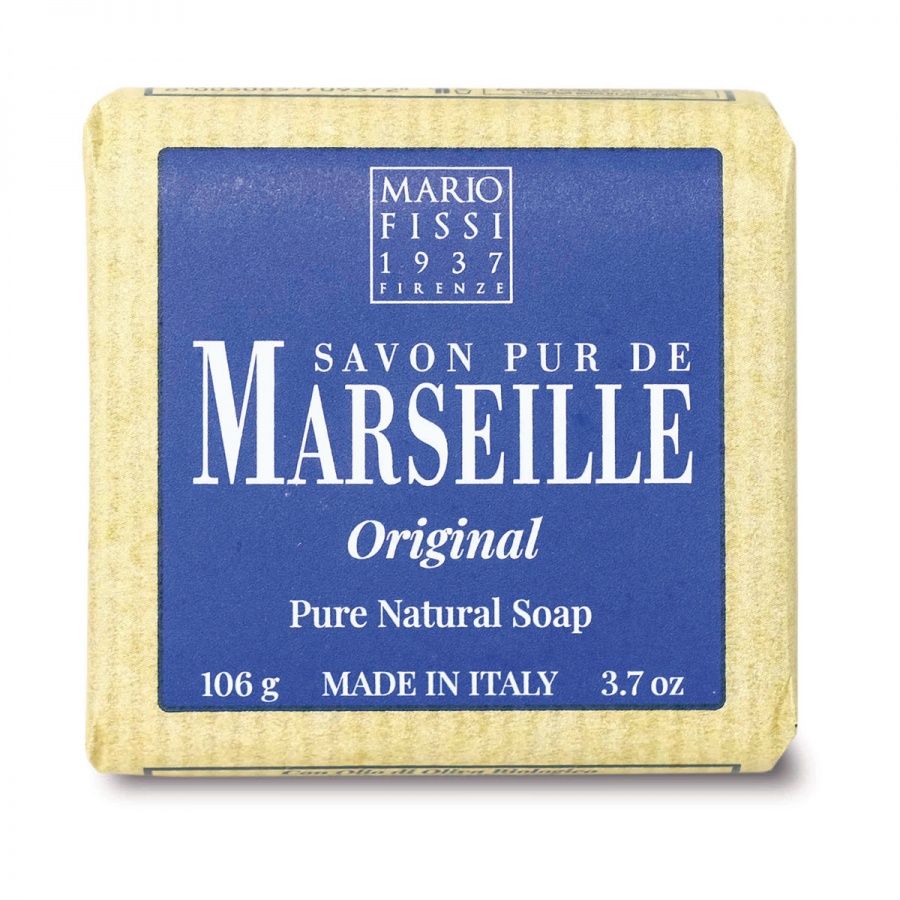 Марсельское мыло натуральное с оливковым маслом Оригинальный рецепт Pure Natural Marseille Soap Original, Mario Fissi 1937, 106 г