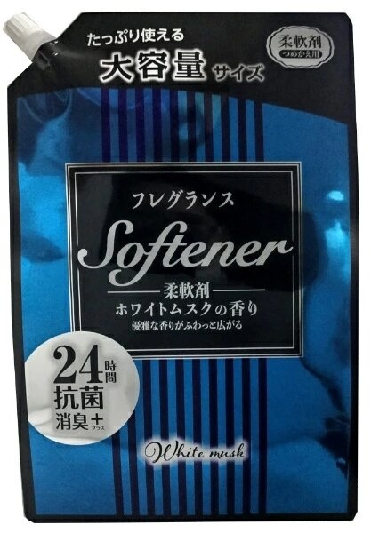 Кондиционер для белья с ароматом белого мускуса Softener White Musk, Nihon, 1080 мл (мягкая упаковка)