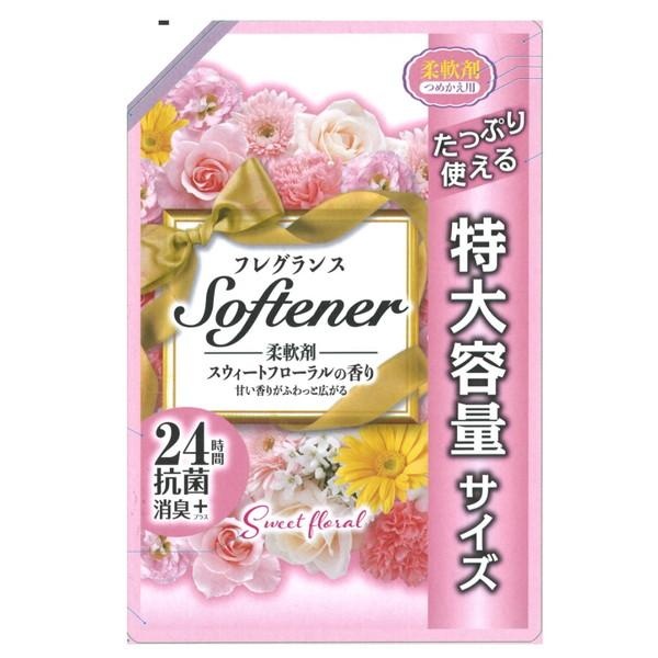 Кондиционер для белья антибактериальный с цветочным ароматом Softener Sweet Floral, Nihon, 1080 мл (мягкая упаковка)