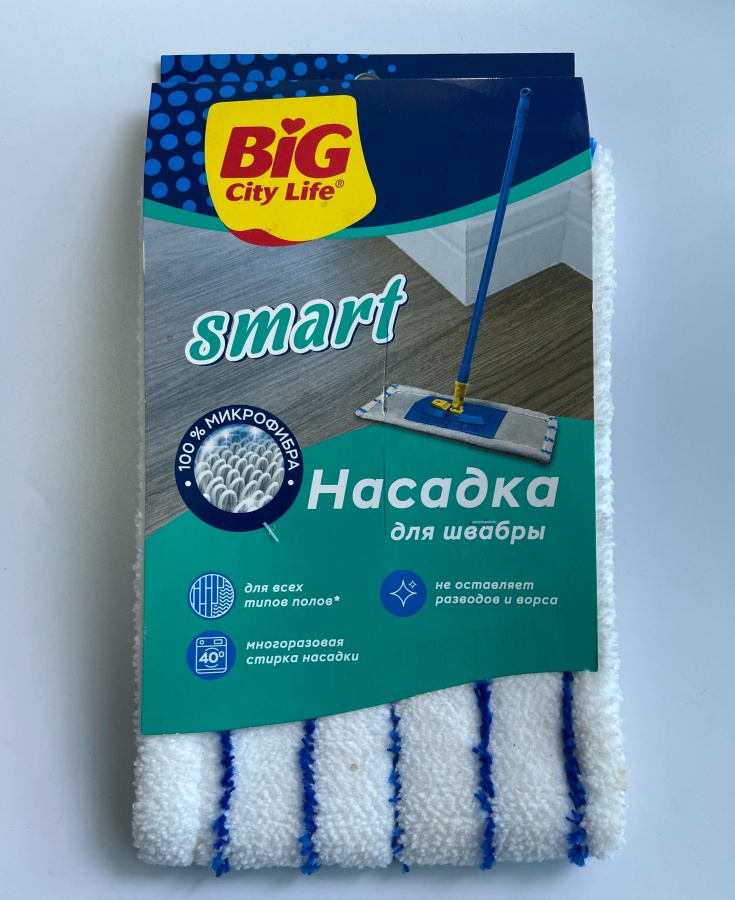 Насадка для швабры из микрофибры Микроворс с нейлоном Smart, Big City Life 