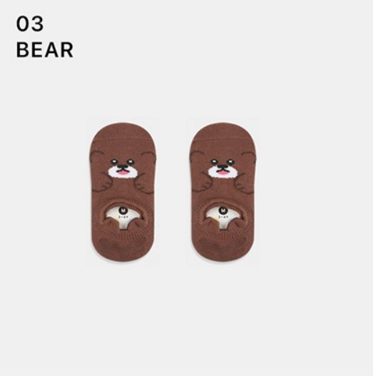 Носки детские короткие (возраст 5-6лет), принт медведь (OD-B-030-L-03)BABY, D TYPE, GGRN, 1 пара