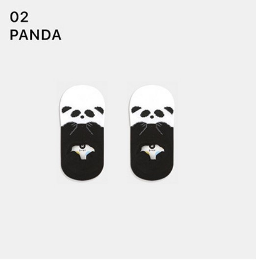 Носки детские короткие (возраст 3-4 года), принт панда (OD-B-030-M-02)BABY, D TYPE, GGRN, 1 пара