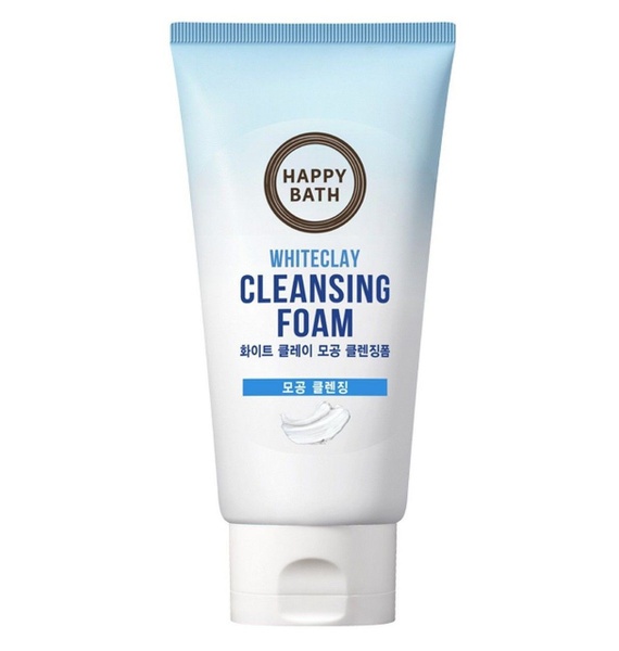 Пенка для лица очищающая  с белой глиной WHITE PORE CLEANSING FOAM, HAPPYBATH, 150 г