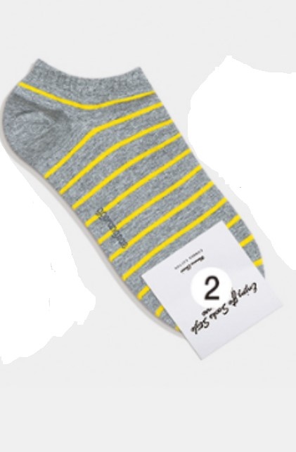 Носки мужские короткие, синие в полоску, размер 39-44, (M-S-003-03)ADULTS, A TYPE, GGRN 