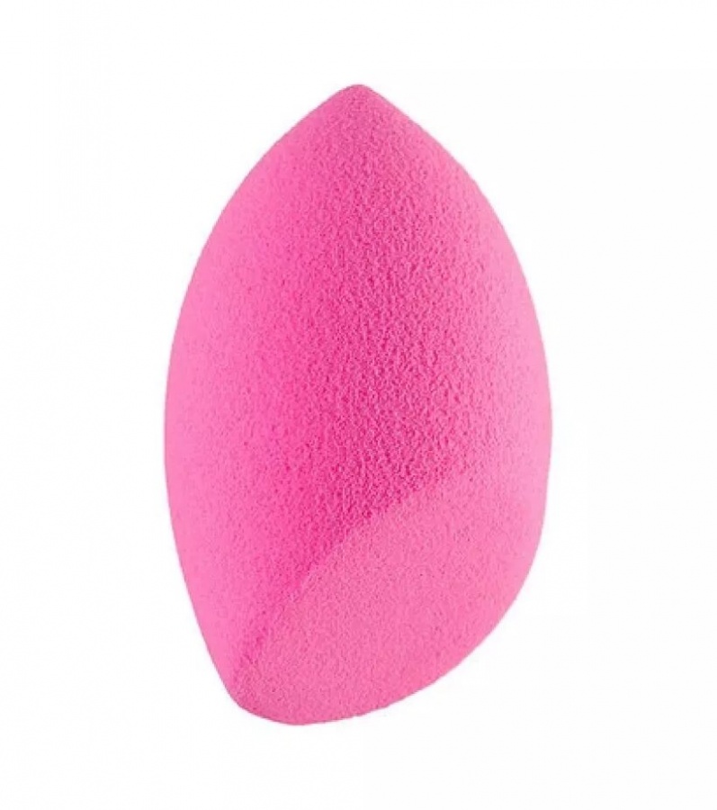 Спонж косметический для макияжа лица срезанный розовый PINK, SINGI, 6 см