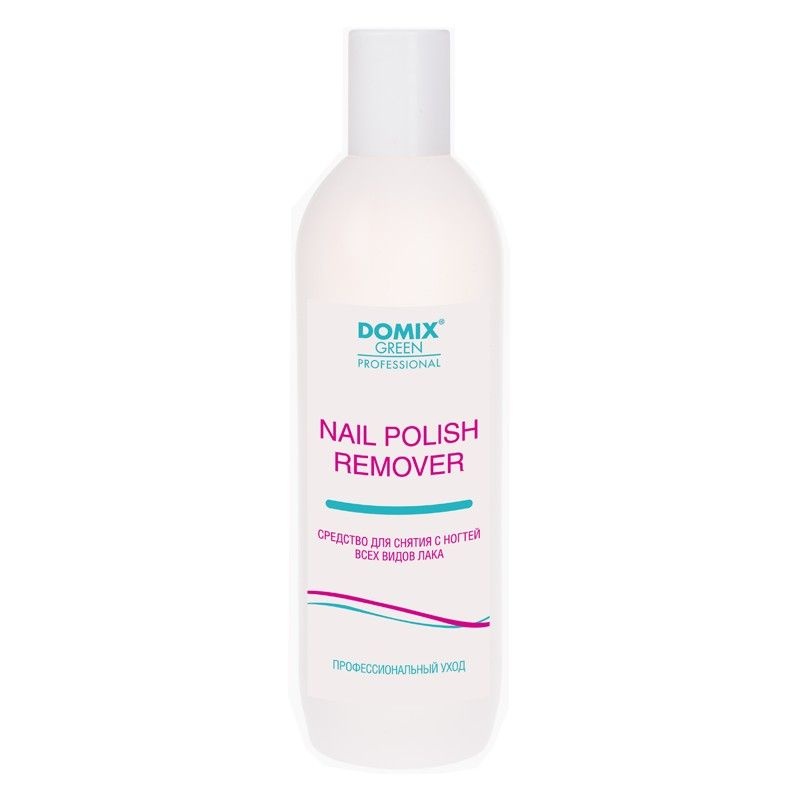 Средство для снятия всех видов лака с ацетоном, Nail Polish Remover with Acetone, Domix Green Professional, 500 мл