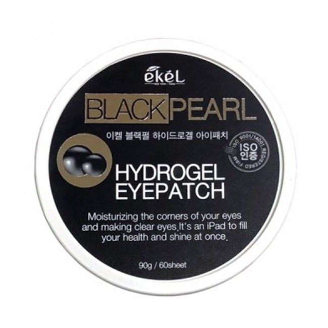 Гидрогелевые патчи с экстрактом черного жемчуга, Black Pearl Hydrogel Eye Patch, Ekel, 90 мл