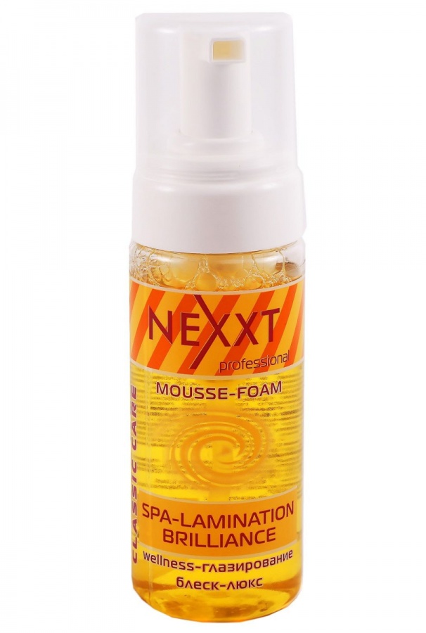 Мусс-пенка для объема и экстрасильной фиксации волос, Spa-Lamination Brilliance, Nexxt, 150 мл