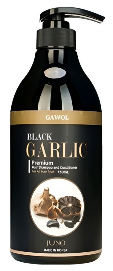 Премиум Шампунь+кондиционер с черным чесноком, Verpia black garlic, JUNO, 750 г