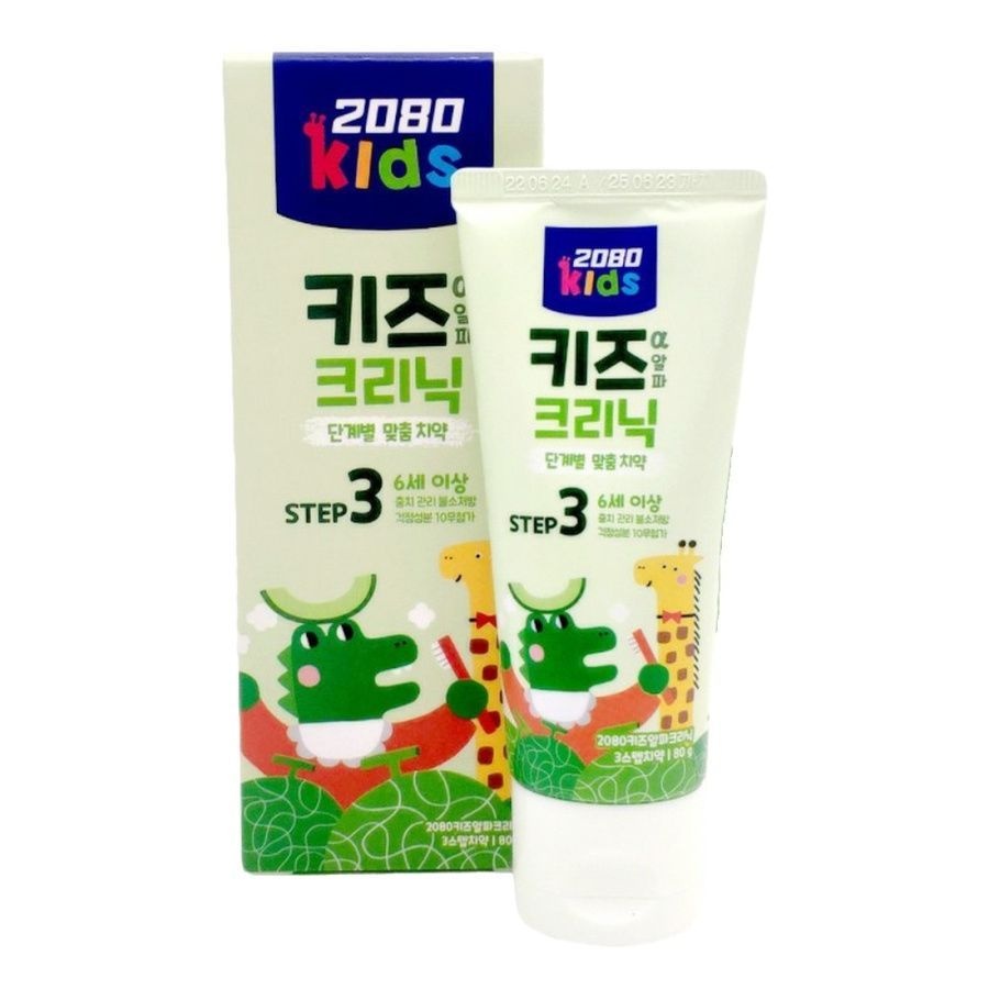 Зубная паста для детей с фруктовым вкусом, Kids Alparklinic 3 Step Toothpaste 6+, Dental Clinic 2080, 80 г