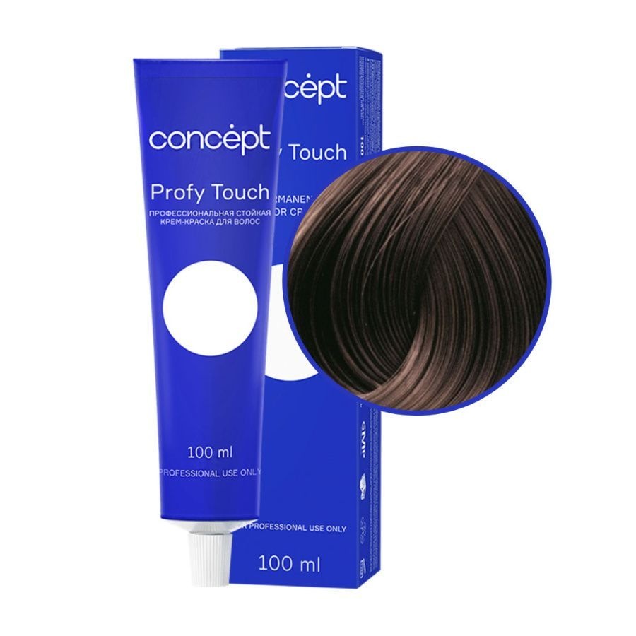 Профессиональный крем-краситель для волос, интенсивный темно-коричневый, Profy Touch 5.77, Concept, 100 мл