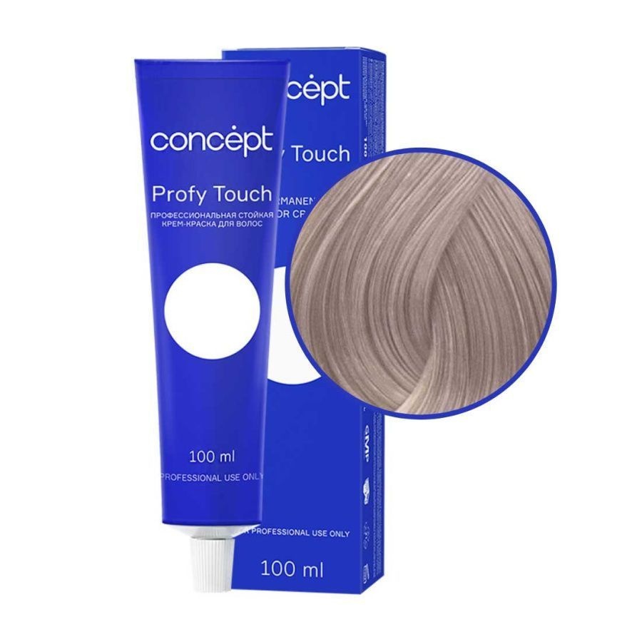 Профессиональный крем-краситель для волос, светлый нежно-сиреневый, Profy Touch 9.16, Concept, 100 мл