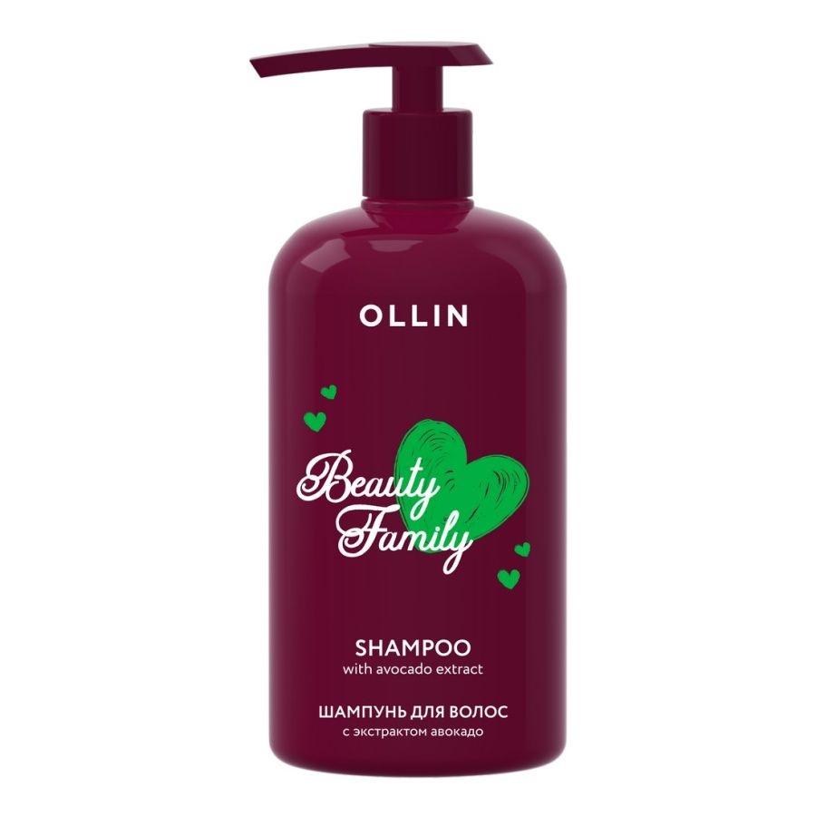 Шампунь для волос с экстрактом авокадо, Beauty Family, Ollin, 500 мл