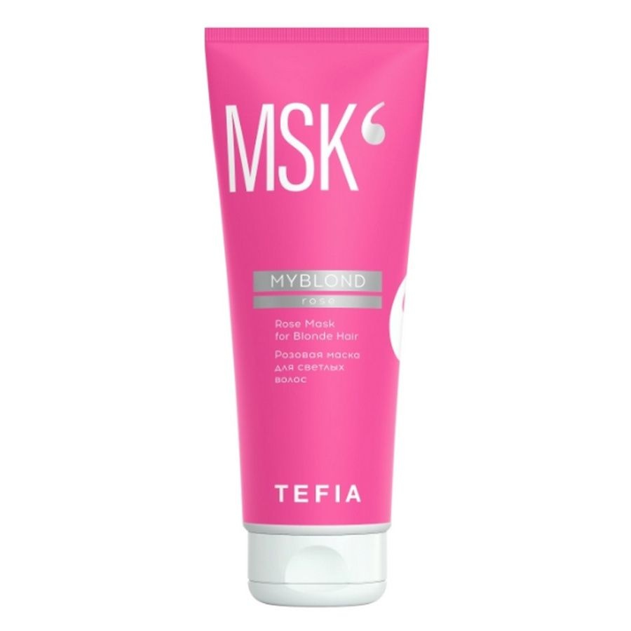 Розовая маска для светлых волос, Rose Mask for Blonde Hair, Myblond, TEFIA, 250 мл