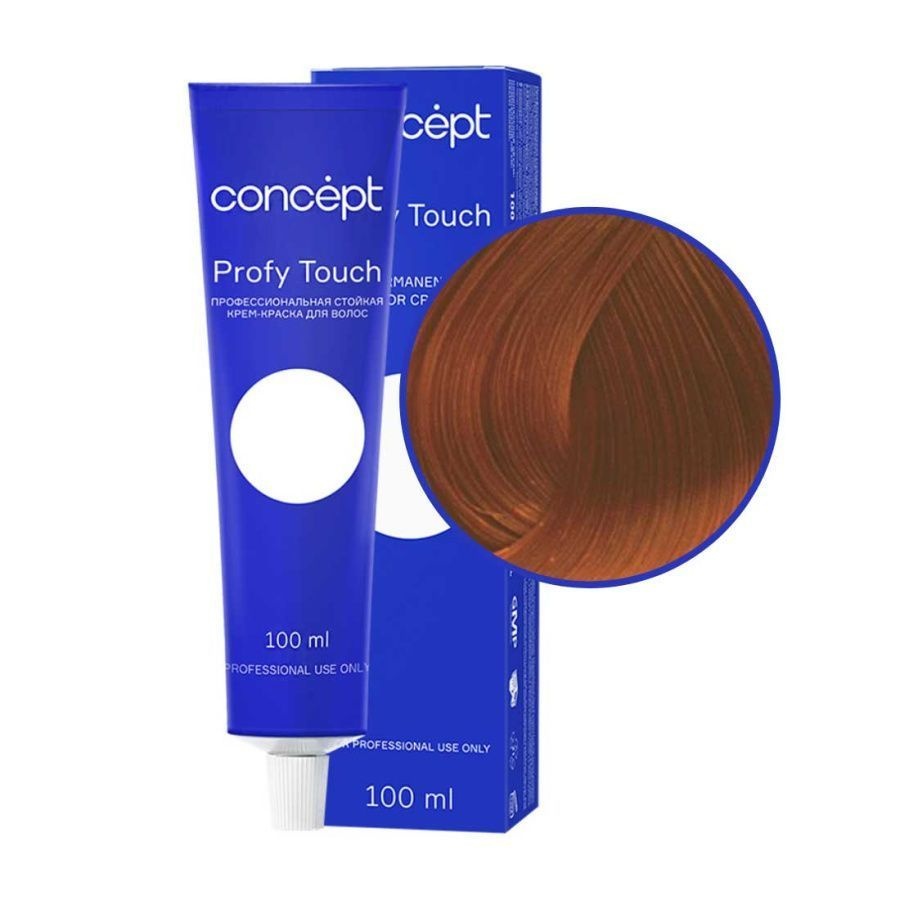 Профессиональный крем-краситель для волос, ярко-медный блондин, Profy Touch 9.44, Concept, 100 мл