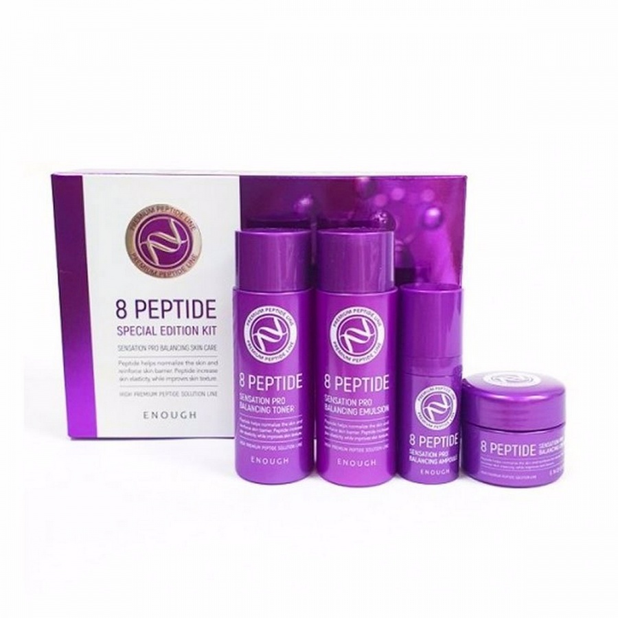 Набор для лица с пептидами, Premium 8 Peptide Special Edition Kit 4 Set, Enough, 55 мл x 2, 10 мл, 20 мл