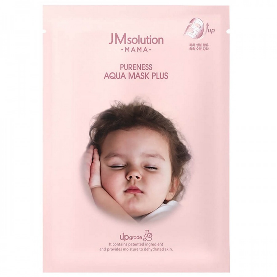 Маска тканевая для лица гипоаллергенная увлажняющая, Mama Pureness Aqua Mask Plus, Jmsolution, 30 мл