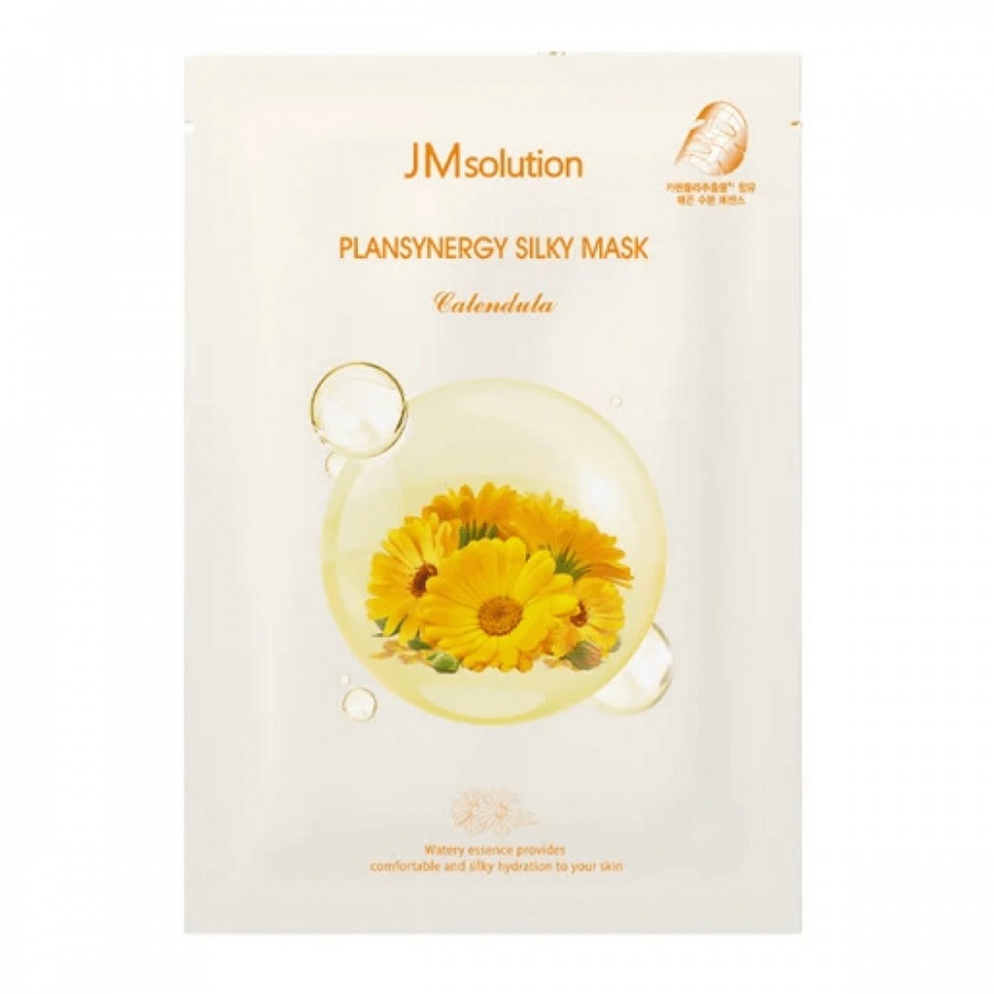 Тканевая маска для лица успокаивающая с экстрактом календулы, Plansynergy Silky Mask Calendula, Jmsolution, 30 мл