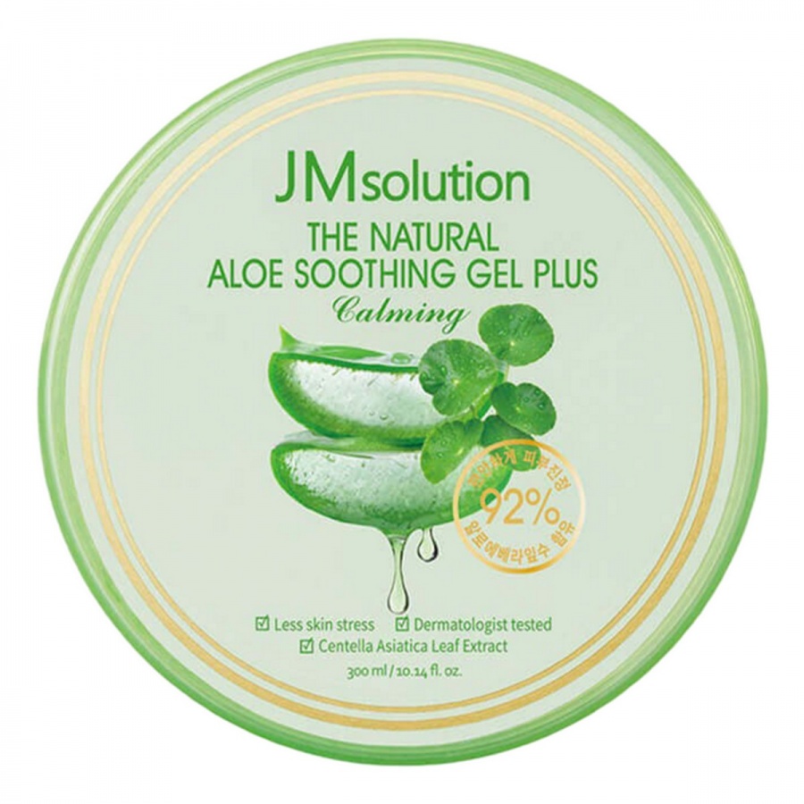 Успокаивающий гель для лица и тела с алоэ и центеллой, The Natural Aloe Soothing Gel Plus Calming, Jmsolution, 300 мл