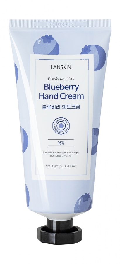 Питательный крем для рук с голубикой, Fresh Berries Blueberry Hand Cream, LanSkin, 100 мл