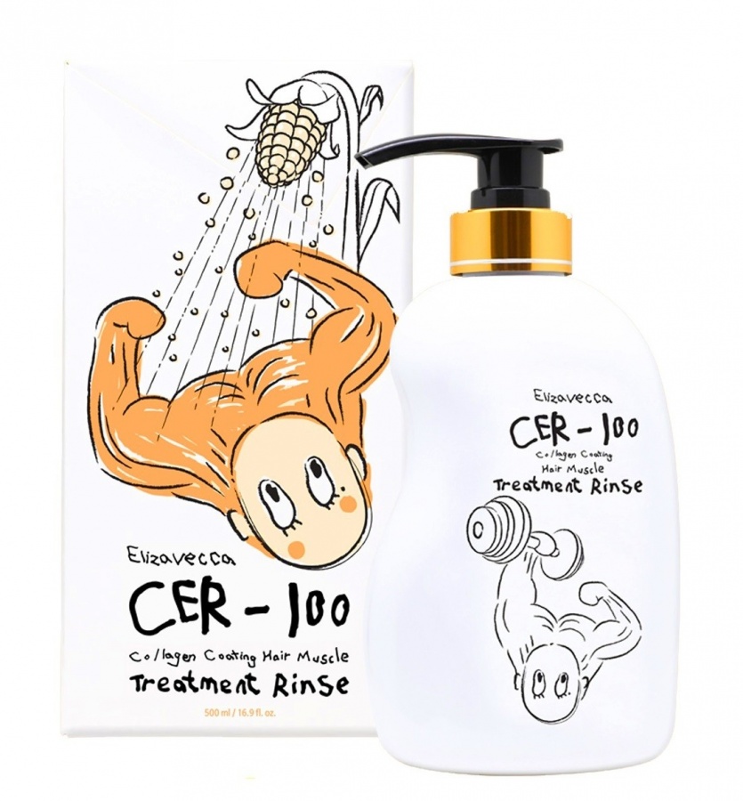 Маска для волос коллагеновая CER-100 collagen coating hair muscle treatment rinse, elizavecca, 500 мл