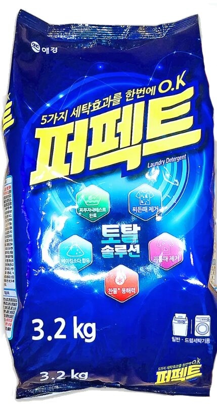 Концентрированный стиральный порошок универсальный, Perfect 6 Solution, Aekyung ,5 кг, на 116 стирок (мягкая упаковка)