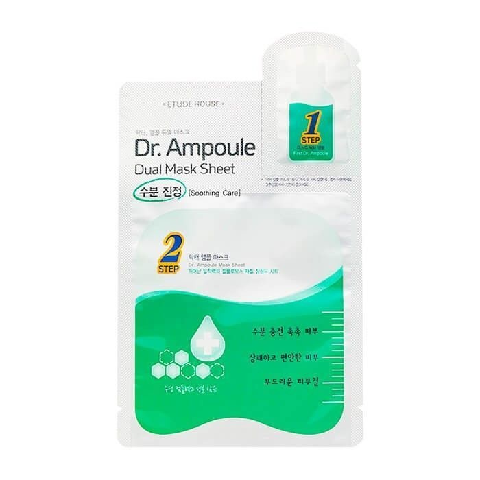 Двухфазная успокаивающая тканевая маска, Dr. Ampoule Dual Mask Sheet, Etude, 24 мл