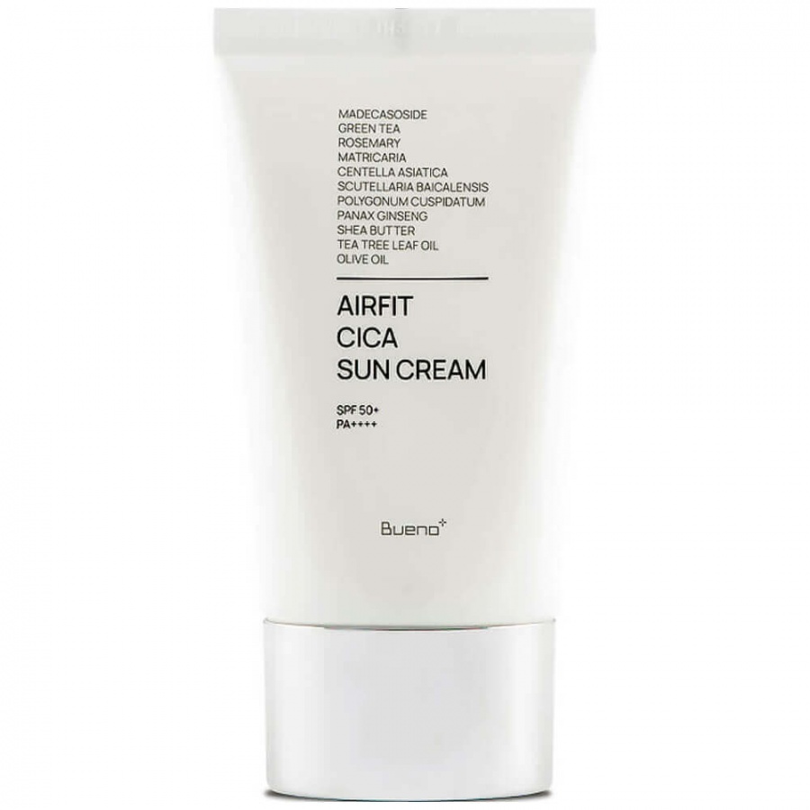 Крем для лица солнцезащитный с центеллой азиатской, AirFit Cica Sun Cream, Bueno, 50 мл