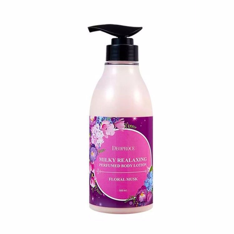Лосьон для тела парфюмированный с ароматом лаванды, MILKY RELAXING PERFUMED BODY LOTION FLORAL MUSK, DEOPROCE, 500 мл