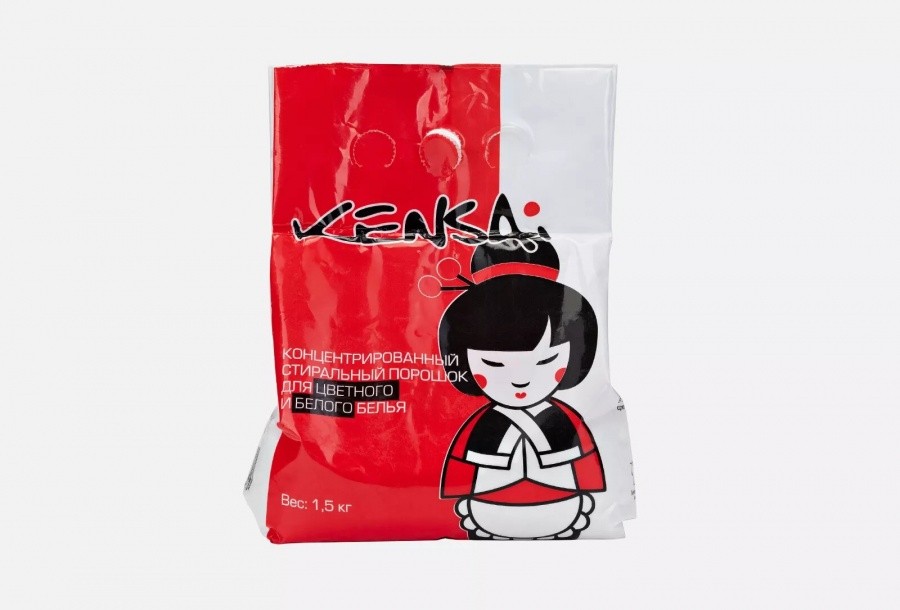 Концентрированный стиральный порошок для цветного и белого белья KENSAI, 1,5 кг