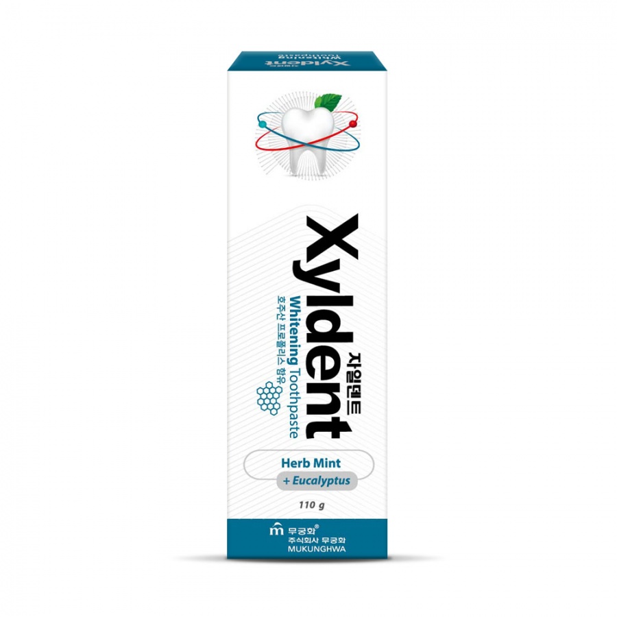 Отбеливающая зубная паста Травы и эвкалипт, Xyldent, MUKUNGHWA (гелевая), 110 г 