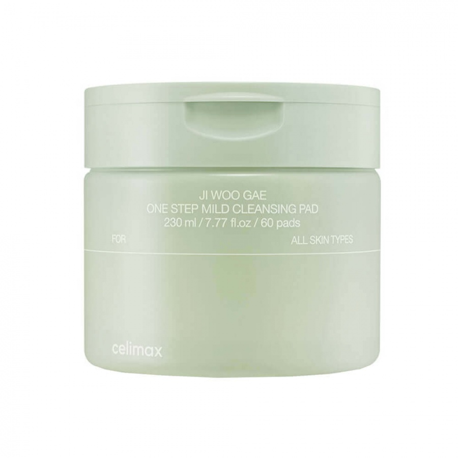 Пэды для лица очищающие, Ji Woo Gae One Step Mild Cleansing Pad, celimax, 60 шт.