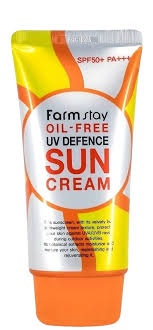 Крем для лица солнцезащитный без содержания масел SPF50+PA+++,70мл, Oil-Free UV Defence Sun Cream, FarmStay, 70 мл