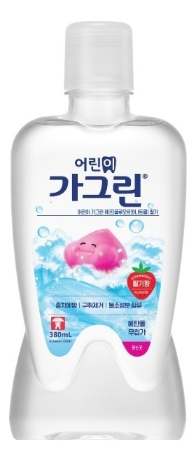 Ополаскиватель для полости рта детский с экстрактом клубники, Garglin Kids Care Strawberry, Dental Care, 380 мл