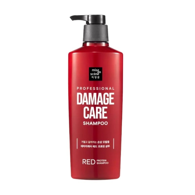 Шампунь для поврежденных волос, Professional damage care red protein shampoo, Miseenscene, 680 мл