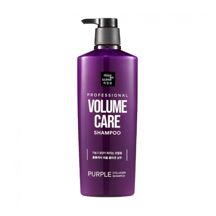 Шампунь для придания объема волосам, Professional Volume care purple collagen shampoo, Miseenscene, 680 мл