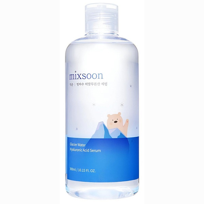 Сыворотка для лица освежающая с гиалуроновой кислотой, Glacier Water Hyaluronic Acid Serum, mixsoon, 300 мл