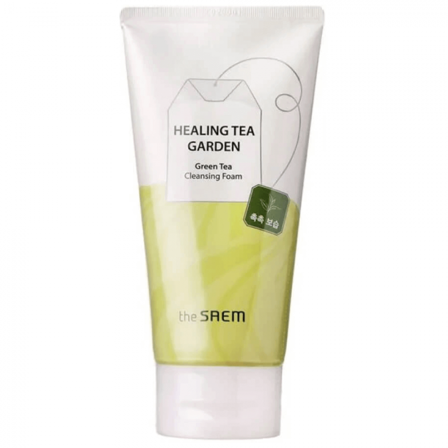 Пенка для лица с экстрактом зеленого чая, Healing Tea Garden Green Tea Cleansing Foam AD, THE SAEM, 150 мл