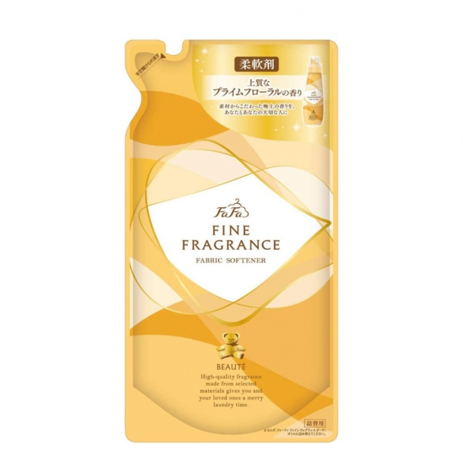 Парфюмированный кондиционер-ополаскиватель для белья, с ароматом свежей зелени, персика, магнолии, сандалового дерева и кедра, JAPAN Fine Fragrance Beaute, NS FAFA, 1440 мл.  (набор из 2 шт., мягкая упаковка)