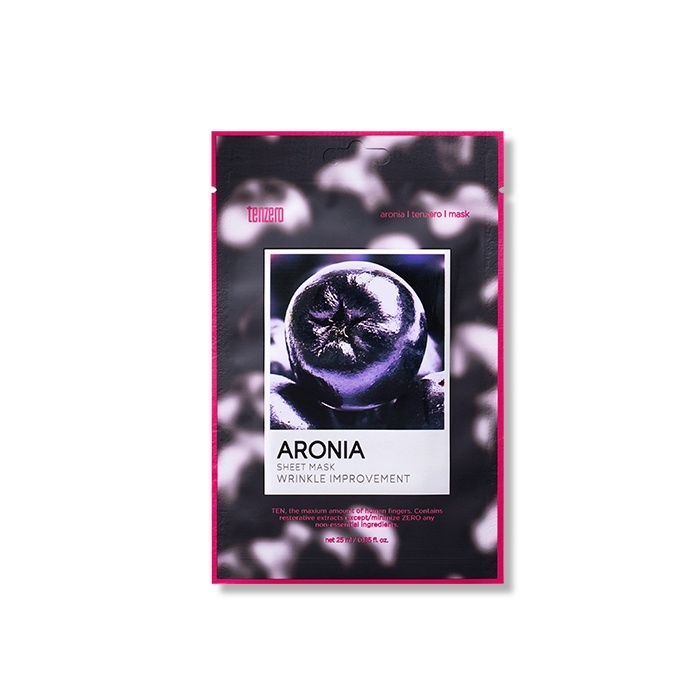 Тканевая маска с экстрактом Черноплодной рябины, ARONIA SHEET MASK,TENZERO, 25 мл