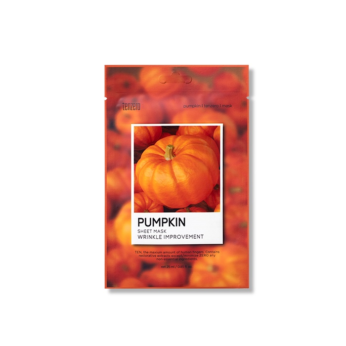 Тканевая маска с Тыквой, PUMPKIN SHEET MASK, TENZERO, 25 мл