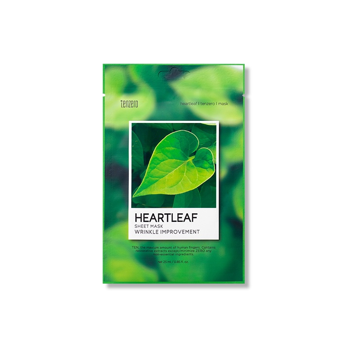 Тканевая маска с экстрактом Хауттюйнии, HEARTLEAF SHEET  MASK, TENZERO, 25 мл