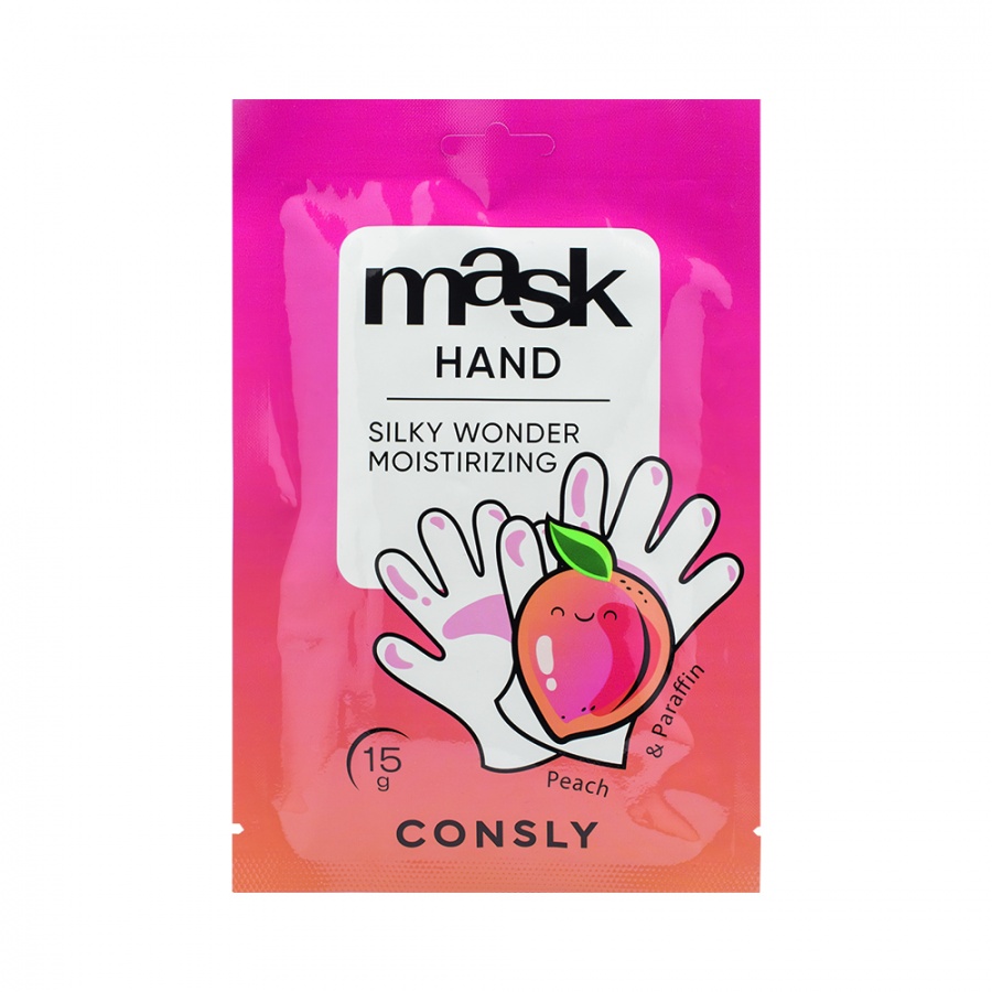 Маска-парафин для рук с экстрактом персика в виде перчаток, Silky Wonder, Consly, 15 г